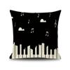 Piano Key Wonderful Notes Decorative Pillowcase Car Sofa Art Piece Office Seat Cushion Cover Home Decoration