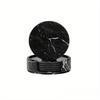 6pcs Marble Coaster Artificial Leather 10cm Oil and Water Resistant Heat Resistant with Base Double Sided Leather Coffee Coasters