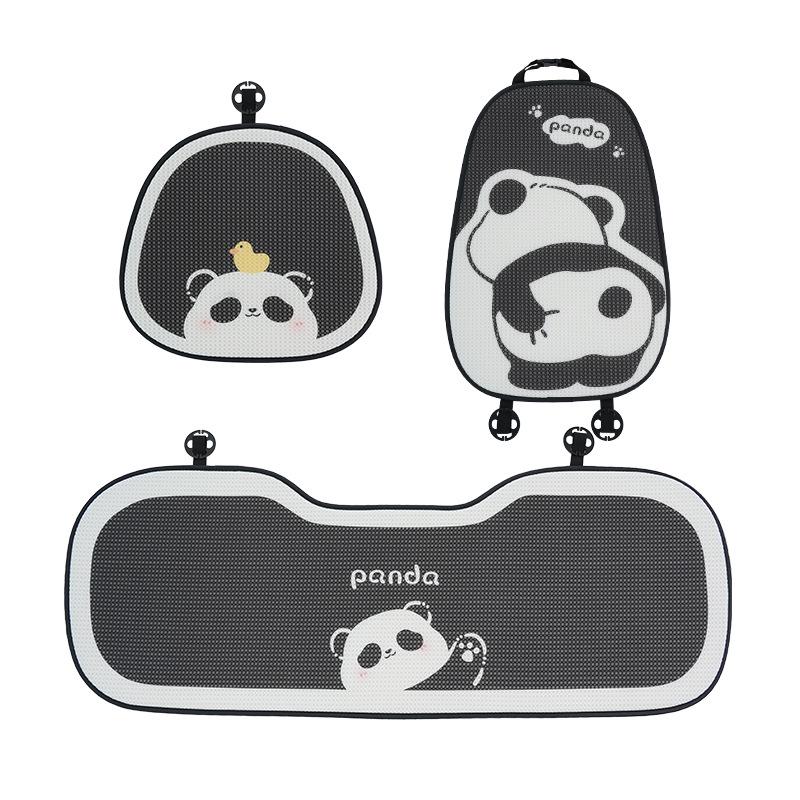 Blue Rain Honeycomb Panda Car Seat Cushion: Universal, High-End, All-Season Pad & Cover