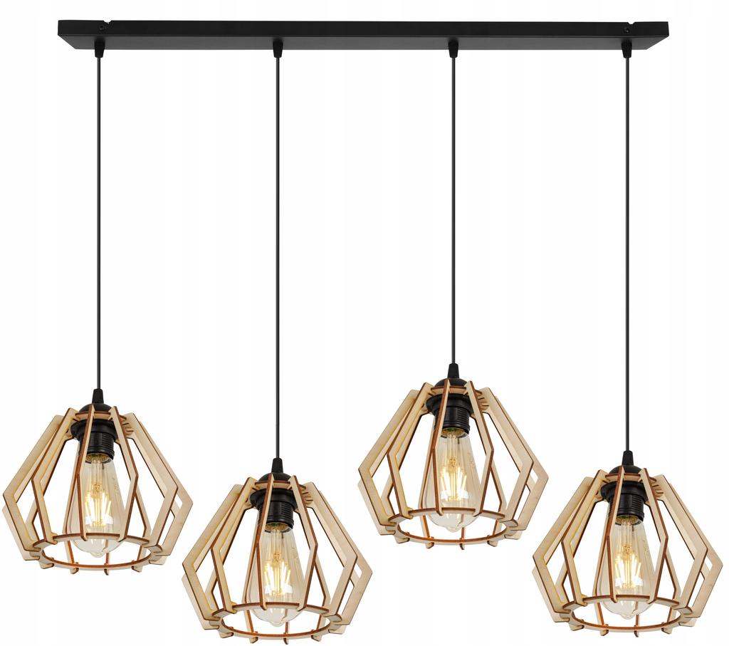 MODERN WOODEN LED CEILING HANGING LAMP