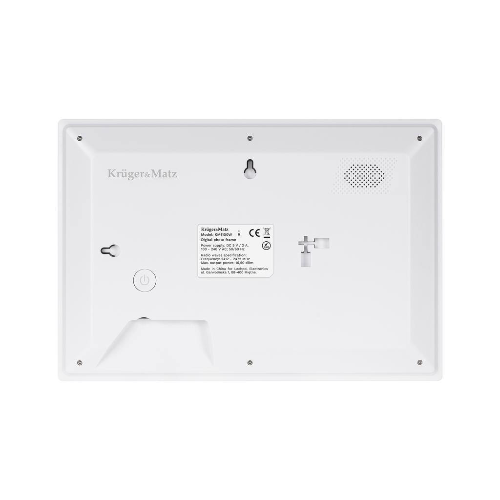 Kruger&Matz FRAMEO Wi-Fi 10.1" Digital Photo Frame, High Quality White Panel