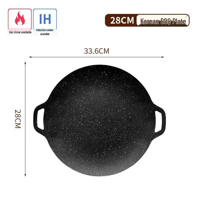 Outdoor Camping Korean BBQ Grill - Induction-Compatible Teppanyaki Pan
