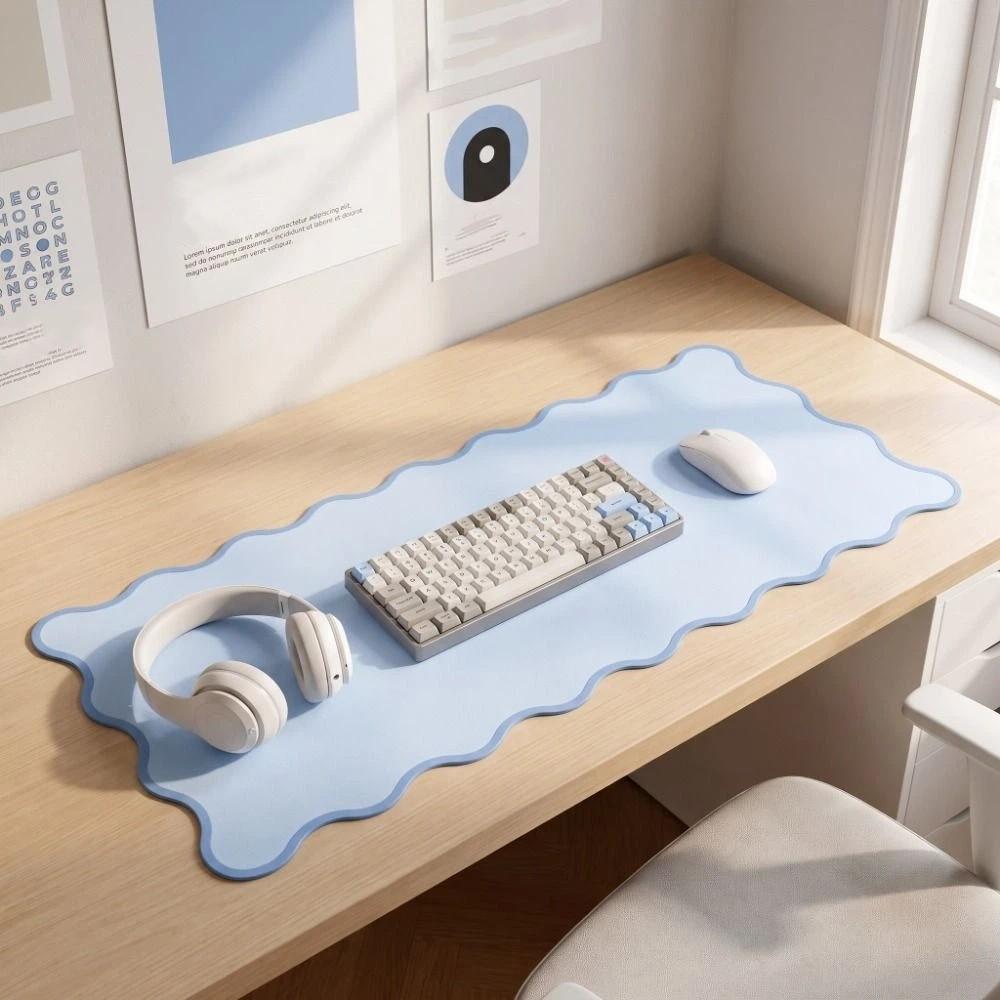 Non Slip Mouse Pad PU Leather Keyboard Mat Sweet Table Mat Home Decor