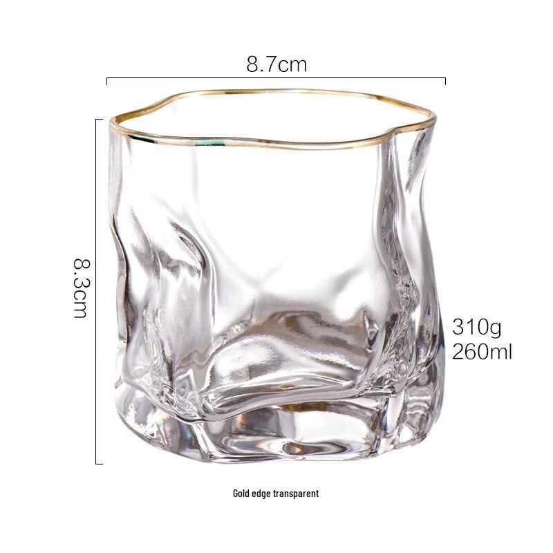 Elegant Gold Rim Glass Drinking Cup
