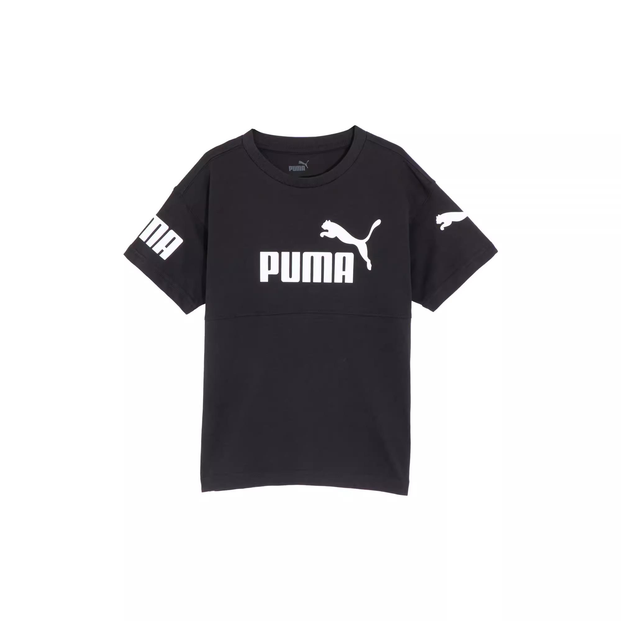PUMA Kids T Shirts Crew Neck Moderate 673226-01 116