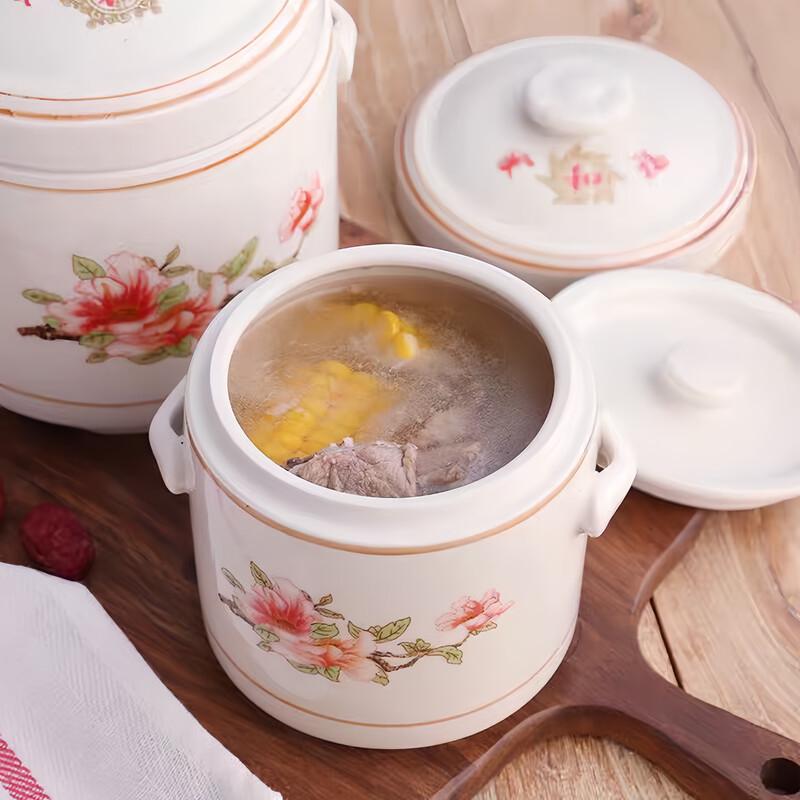 Zhao Ran Keramik 1400ml Wasser-Schmortopf mit doppeltem Deckel