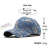 Peaked Cap Women'S Spring And Summer Retro Retro Bronzing Flower Denim Baseball Cap Outdoor Casual Sunshade