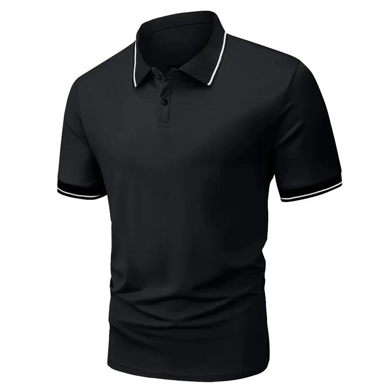 Spring Summer Men Clothes Short Sleeve Lapel Golf Polo Shirt Men Business Casual Fashion Medium Elasticity Sport Polo Shirt