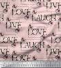 Soimoi Japan Crepe Satin Fabric Floral Love Text Fabric Prints By Metre 42 Inch