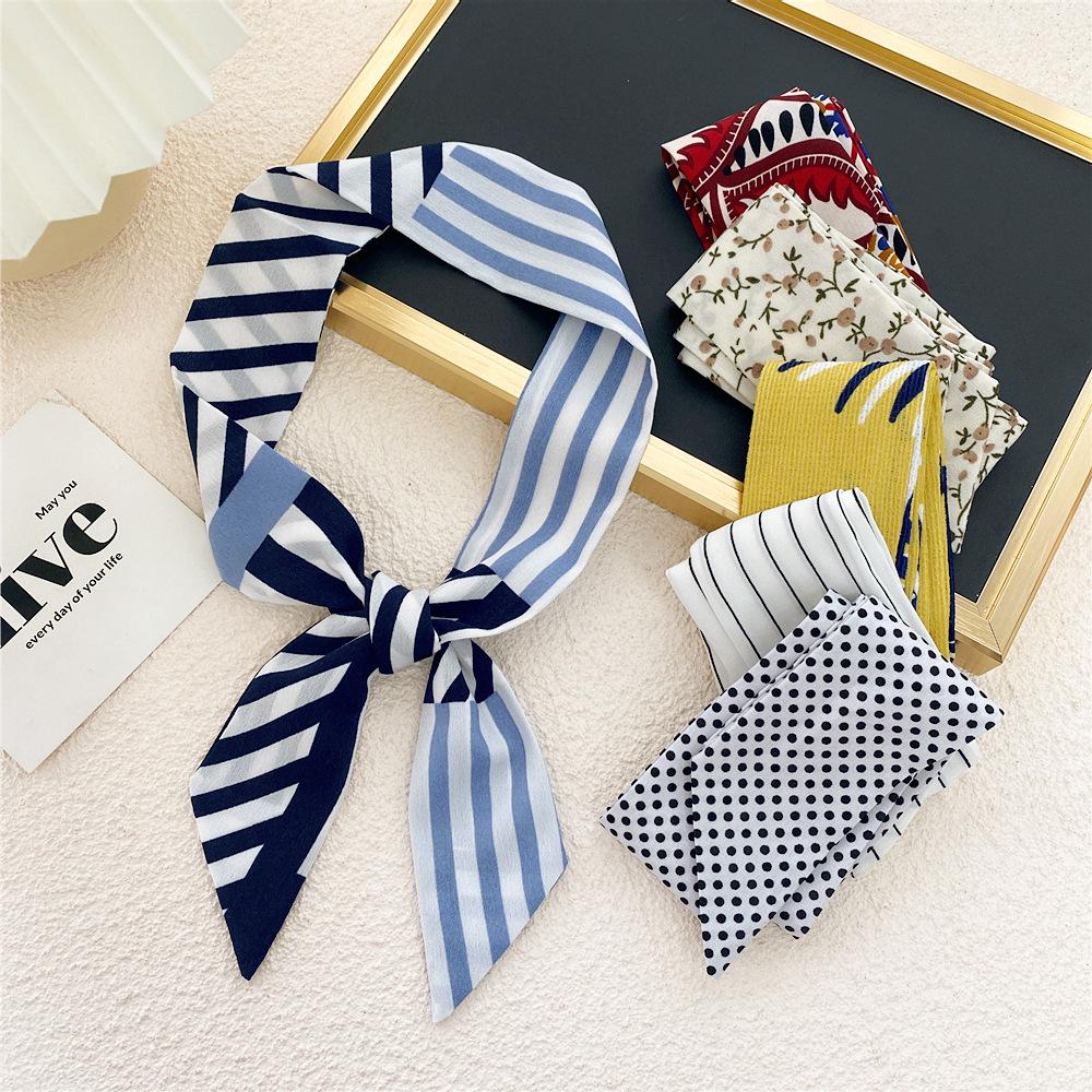 New Scarves Silk Scarves Women'S Spring And Autumn Season Long Decorative Professional Scarves Summer Thin Styles Paired With Shirts Stylish