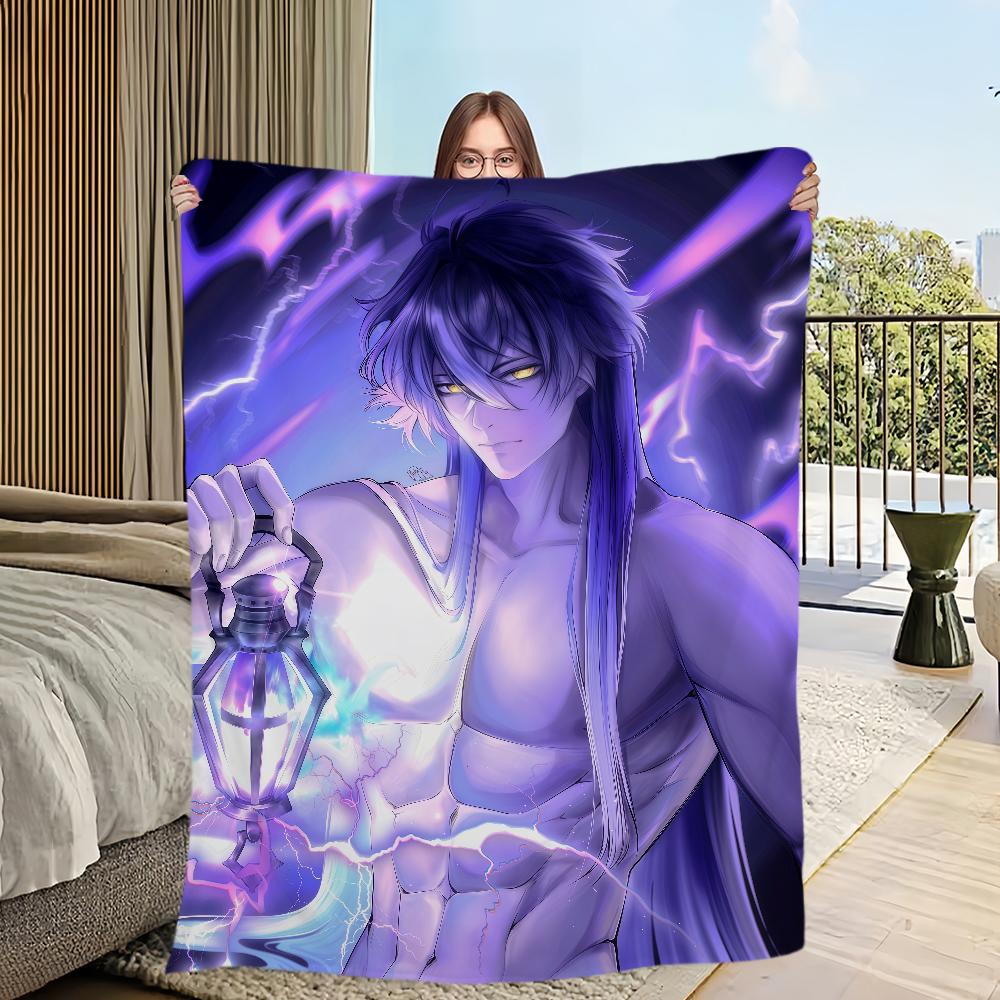 Flins Genshin Impact Fanart Muskeldecke Flanell warme weiche Plüschdecke für Sofa Wohnzimmer Zuhause Schlafzimmer Reise Geschenk Heim