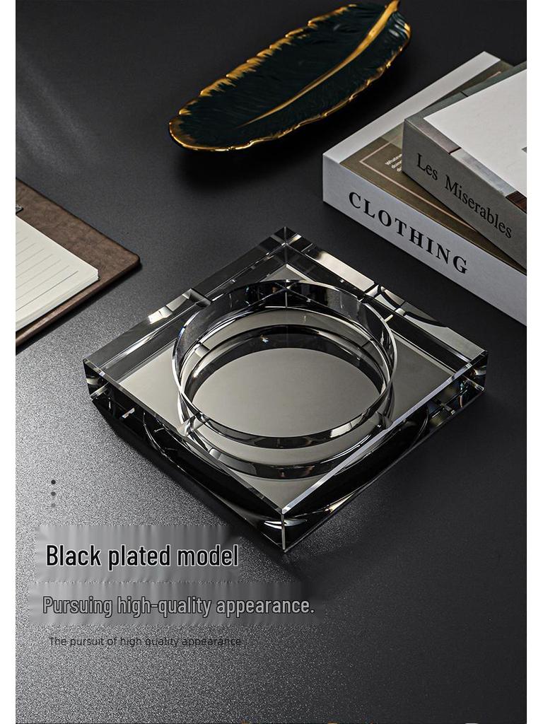 Crystal Glass Luxury Ashtray for Home or Office