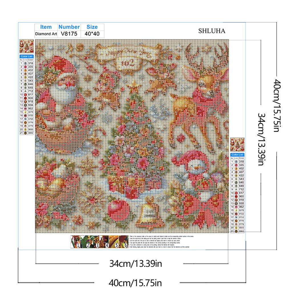 Full DIY 5D Round Drill Gem Art Diamond Painting Kits for Adults/Beginners Gift Idea Home Decor Diamond Painting Gem Art 40*40CM