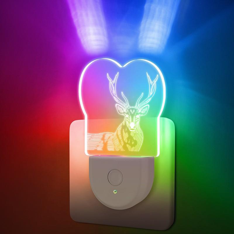Colorful Dimmable Night Light - EU, US, UK Specs, ETL Certified, Irregular Shape