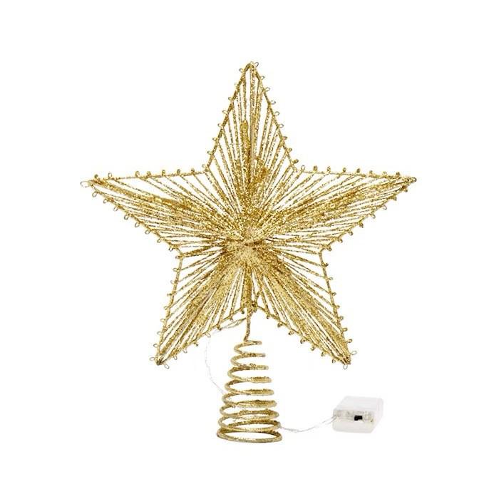 2025 Glittering Five-Point Tree Top Star Light for Christmas Trees
