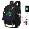 Game Merchandise Printed Backpack Usb Combination Lock Student Bag