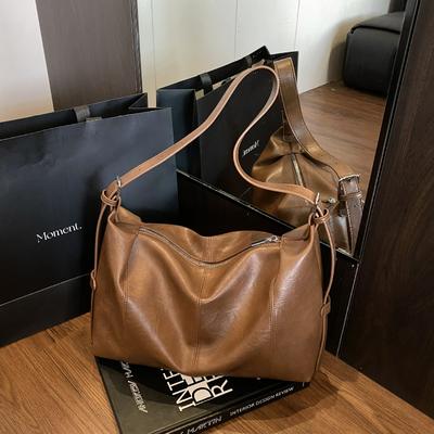 New Retro Soft Leather Crossbody Bag for Women Large Capacity Fashi Shoulder Bag Comfortable and Versatile Texture Stroage Bag