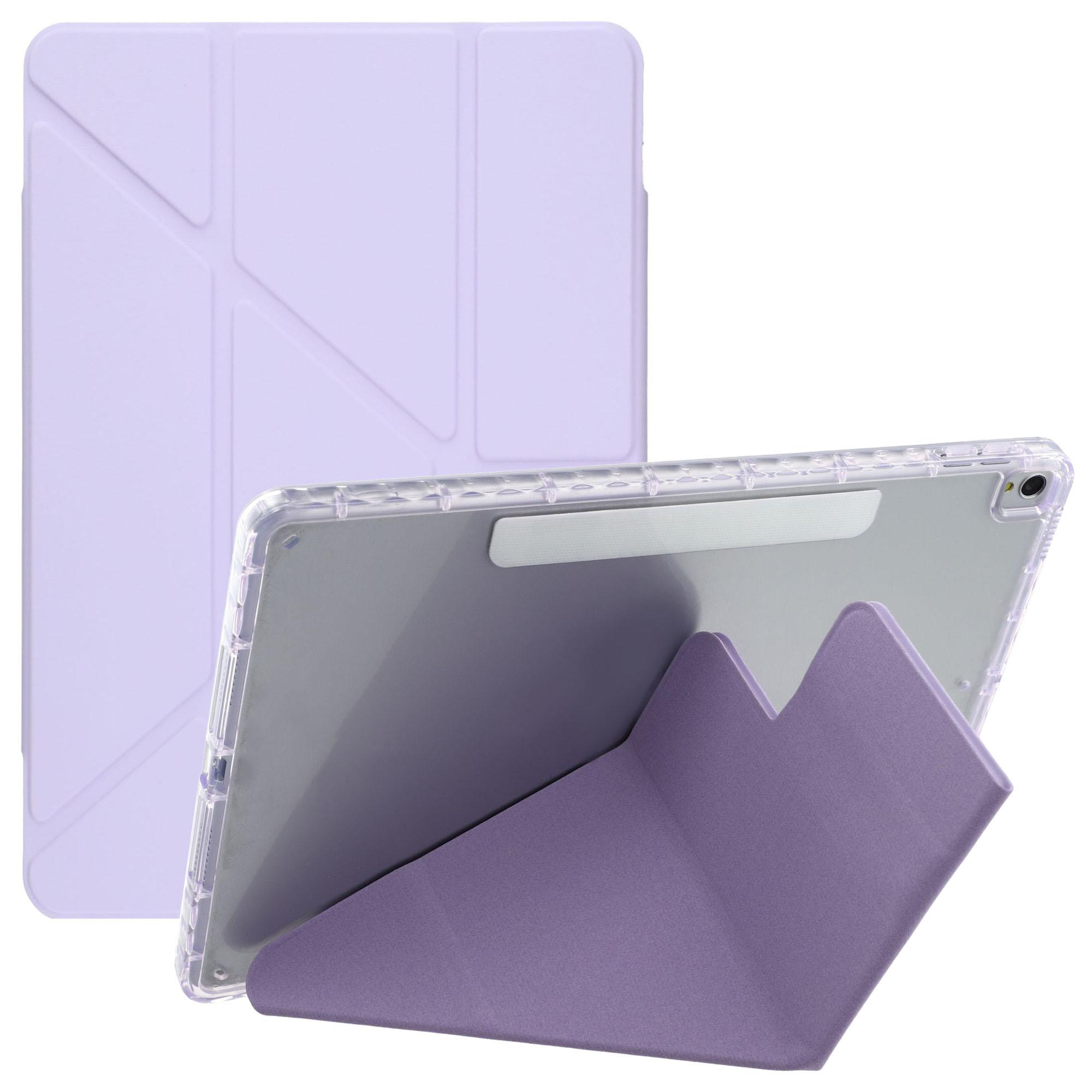 

Чохол для планшета iPad 10.2 (2021 рік)/(2020)/(2019 р)/Air 10.5 дюймів (2019 р) Магнітна подвійна застібка PU TPU Акрилова підставка-чохол в стилі орігамі Purple