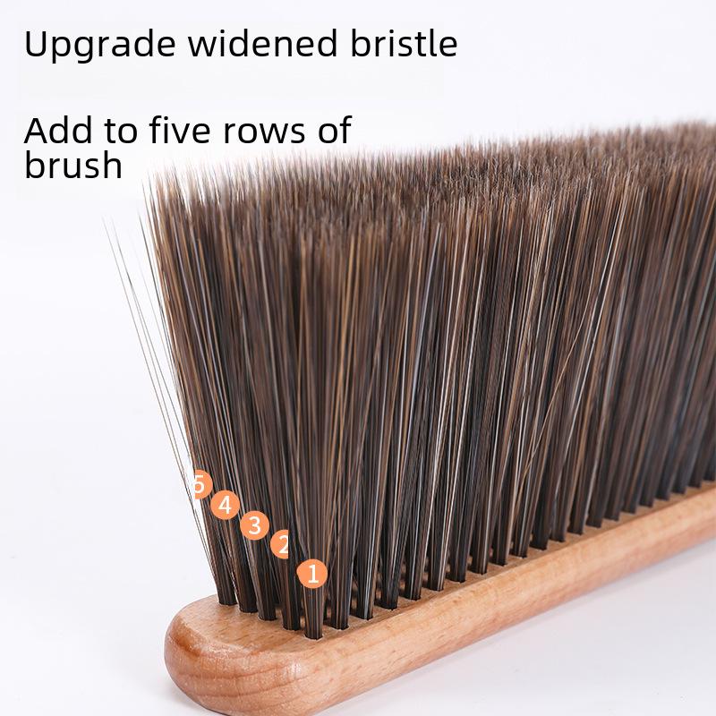 Weichborsten-Besen aus Buchenholz - Langer Stiel, Antistatischer Staubentferner für Schlafzimmer, Sofa und Bett.