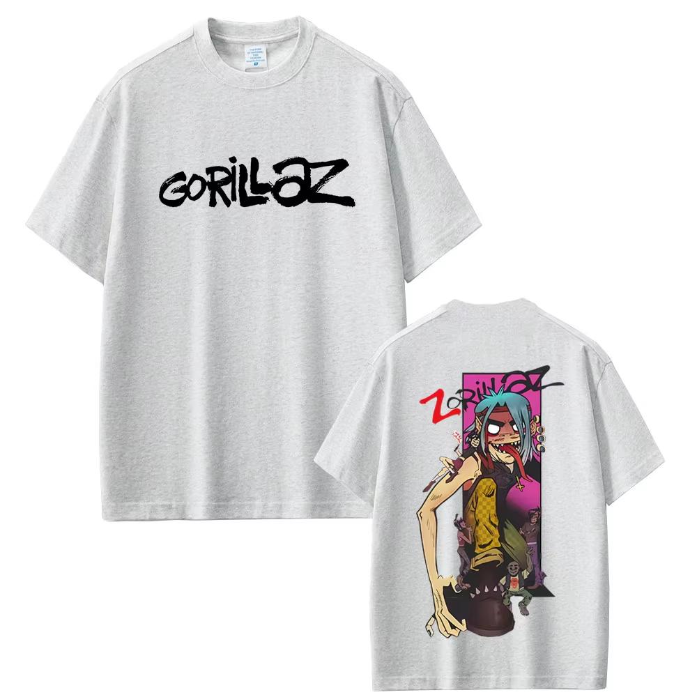 Gorillaz Band T Shirts Men Women Hip Hop Rock Fashion Oversized T-shirt Male High Quality Soft Cotton Tshirt Unisex Casual Tops