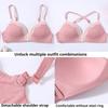 French Thin Lace Underwear Small Chest Push-up Sexy Bra Without Steel Ring Adjustable Girl Bra