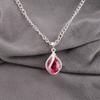 Pink Tourmaline Gemstone 925 Sterling Silver Jewelry Zircon Pendant For Gift CZP-7-13