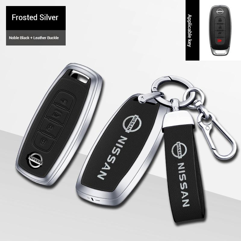 Car Zinc Alloy Key Case Key Bag Car Metal Key Shell For Nissan X-Trail Tiida Teana Juke Leaf Micra Almera Qashqai Sentra Serena