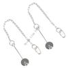Q1FD 2pcs Stainless Steel Chicken Feeding Toy Hanging Chain for Bird Enrichment