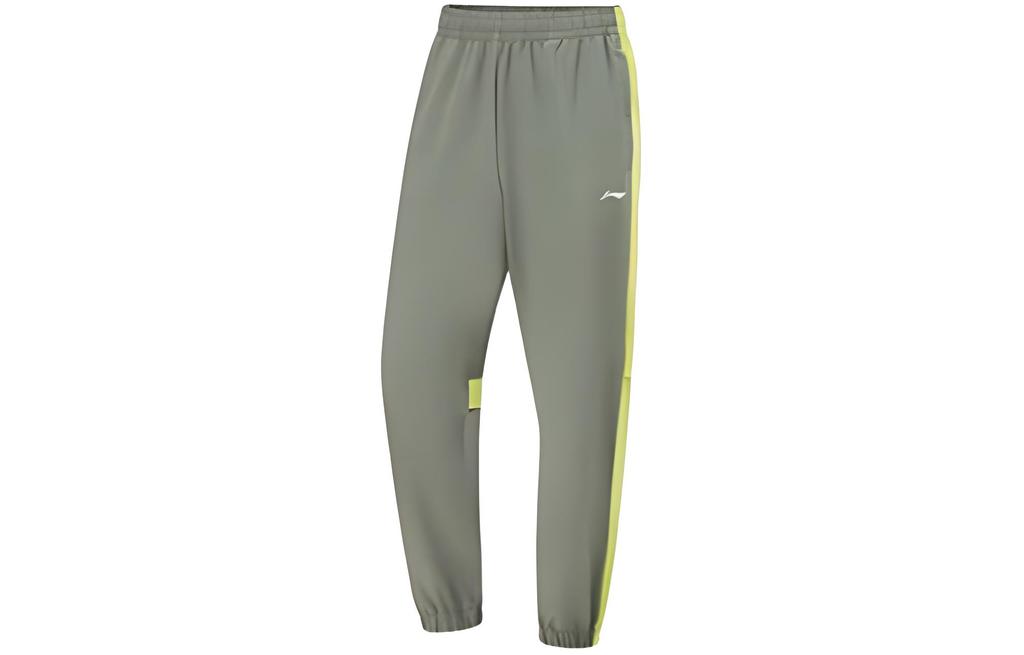 Li Ning Fitness Series Knitted Sweatpants Men's Snail Smoky Green AYKU061-3