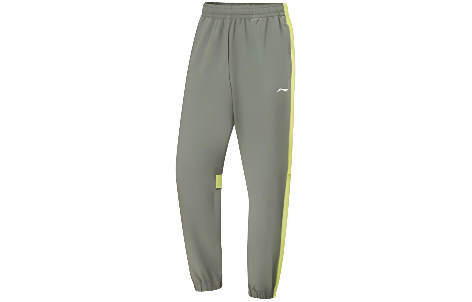 Li Ning Fitness Series Knitted Sweatpants Men s Snail Smoky Green AYKU061-3 XXL
