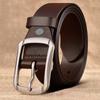 Men's Belt Retro Business Trend Pin Buckle Cowhide Belt Casual Versatile Young and Middle Aged Trousers