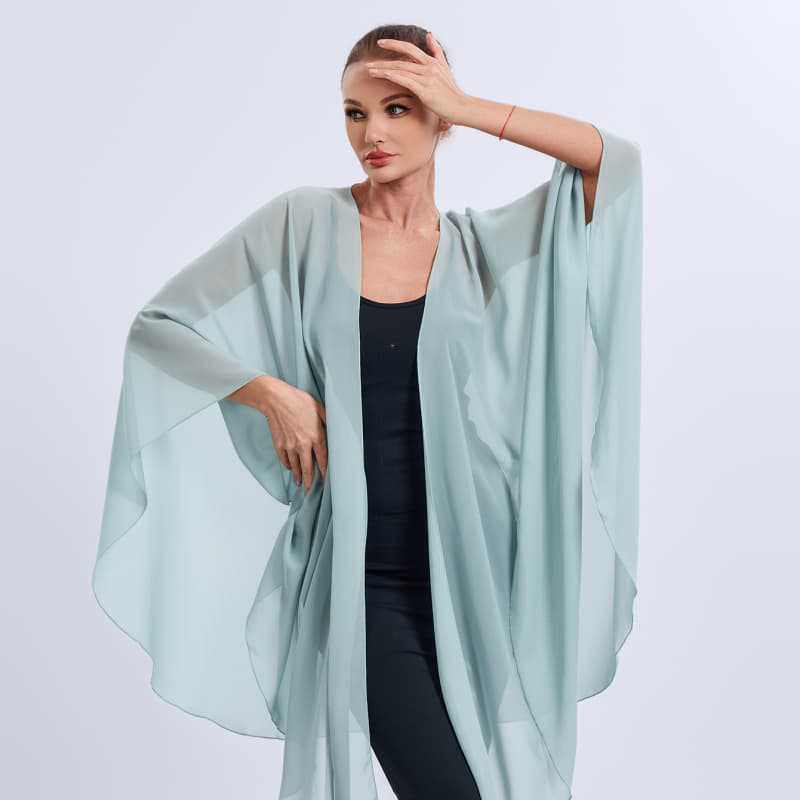 European & American Ethnic Style Mid-Length Solid Color Beach Shawl Scarf - Loose Sun Protection Cover-Up for Travel