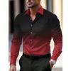 Men's Business Casual Printed Long Sleeve Shirt Formal Button Up Shirt Fall Winter Spring Summer Cuffed Long Sleeve