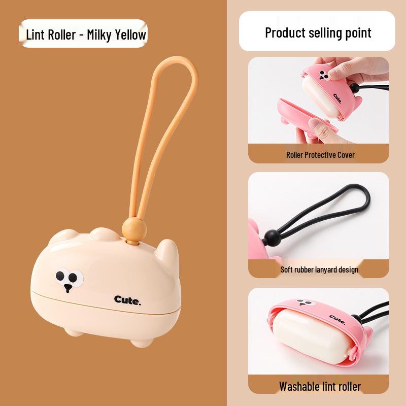 Washable Kitten Lint Roller - Strong Adhesive for Clothes, Hair, Dust, and Cat Hair Removal