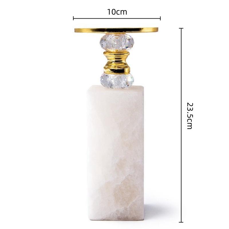 Marble Candle Holder Metallic Gold Candlestick Desktop Accessories Candelabrum Candle Stick Holder Wedding Decorations