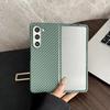 Luxury Carbon Fiber Patterned Shockproof Case for Samsung Galaxy Z Fold 7 6 5 4 3 Protecting For Magsafe Wireless Charging Cover