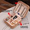 Jewelry Case Portable Travel Jewelry Jewelry Organizer Box Small with Removable Divider Hooks for Earrings