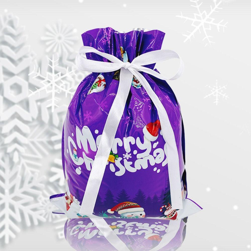 

Santa Claus Christmas Candy Bag Thicken Gift Drawstring Pouch Xmas Packaging Bag Candy Storage