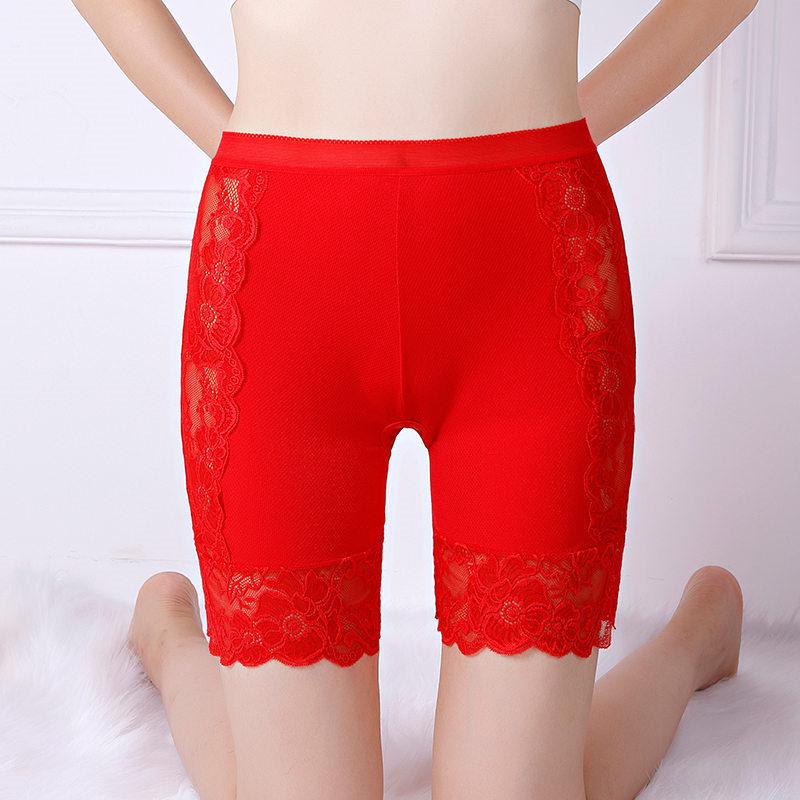 Bezešvé bezpečnostní šortky ženy s vysokým pasem sexy krajkové chlapecké šortky Dámské letní boxerky proti oděru pro ženy spodní prádlo velké velikosti Lady
