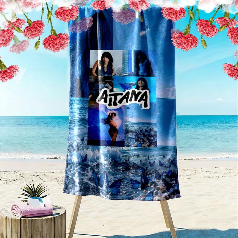 Aitana Print Beach Towel, Large Soft Quick Dry Towel for Beach Camping Swimming