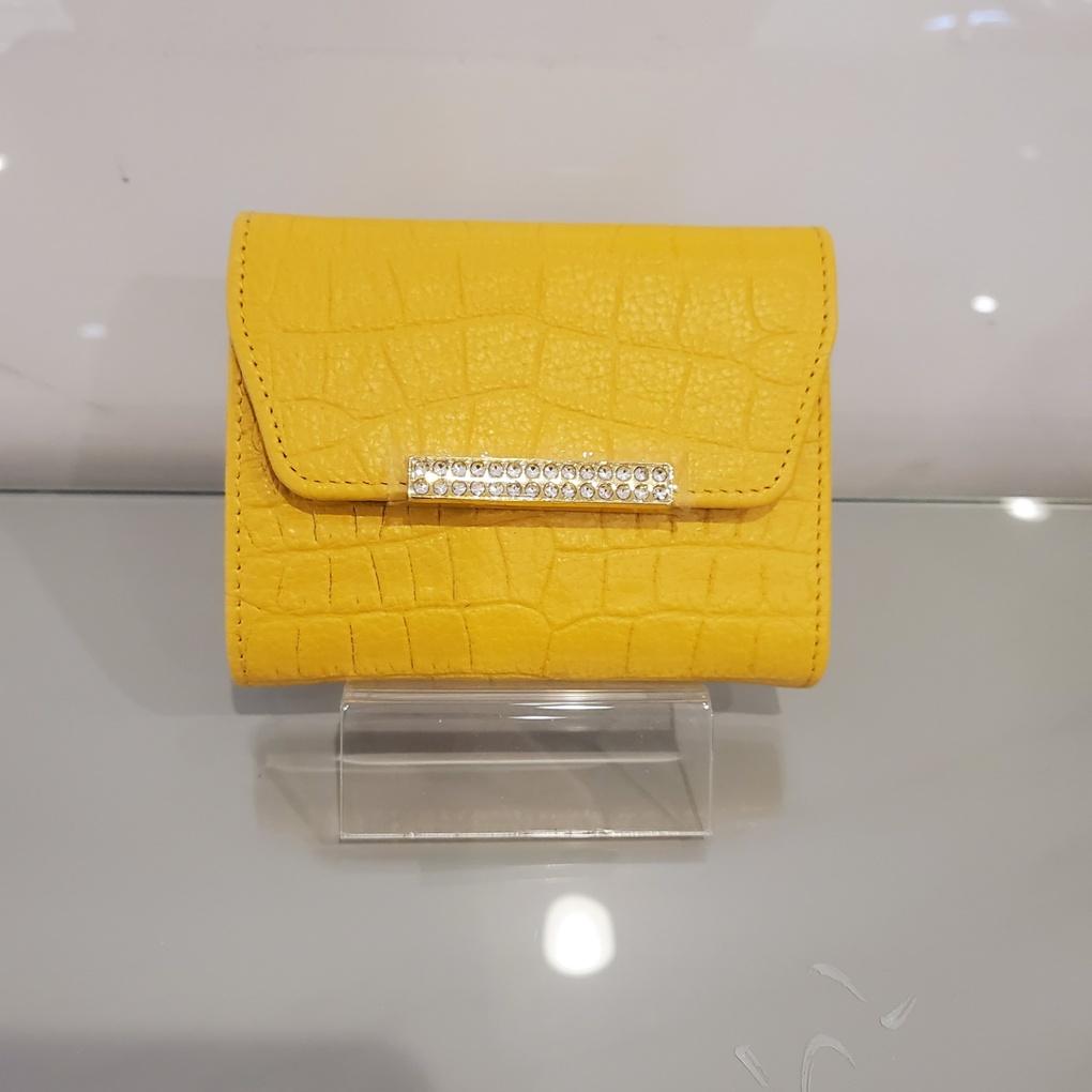 Moncross YEAW9165 Cute and Feminine Cowhide Cubic Point Women's Half-wallet