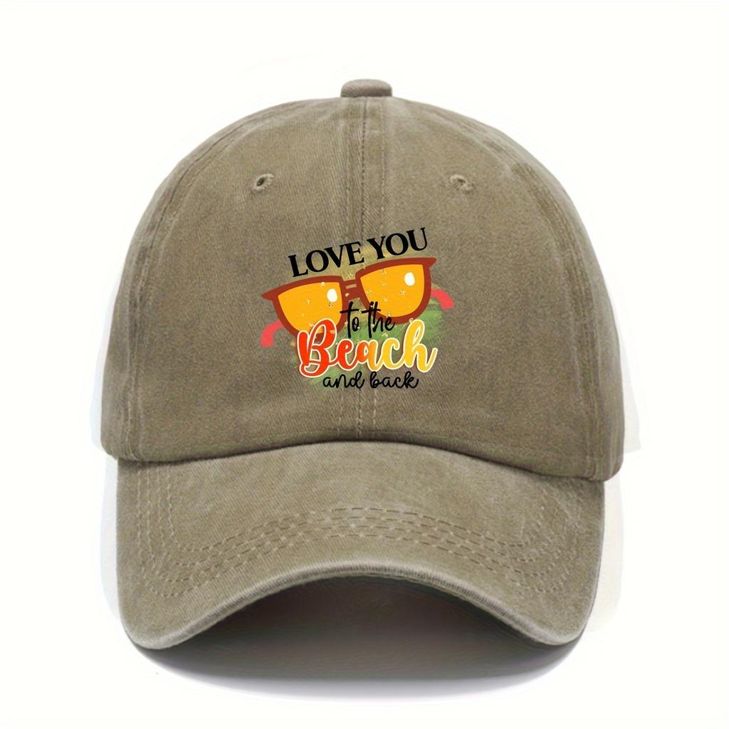Beach Love You To The Beach And Back Baseball Cap Polyester Casual Summer Sports Adjustable Hat