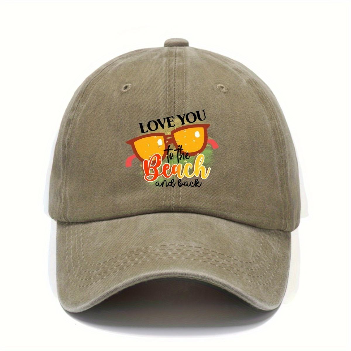 

Beach Love You To The Beach And Back Baseball Cap Polyester Casual Summer Sports Adjustable Hat One Size