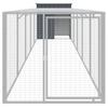 VidaXL Poulailler avec cour anthracite 110x609x110 cm acier galvanisé 3189090