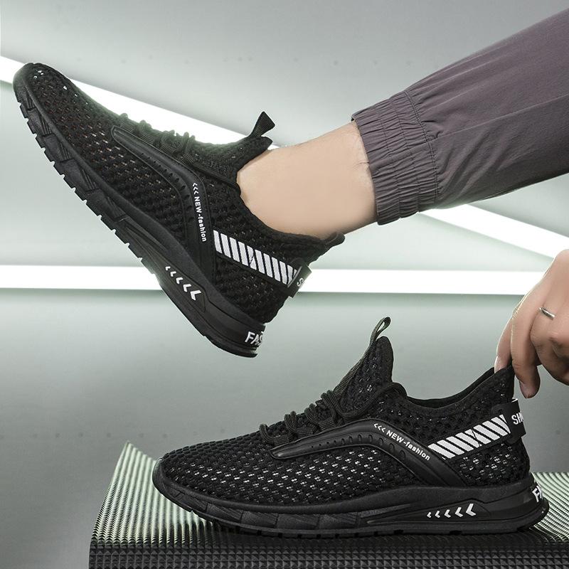 Large size men's shoes 2025 summer mesh sports shoes breathable mesh sports and leisure shoes low-top versatile trendy shoes