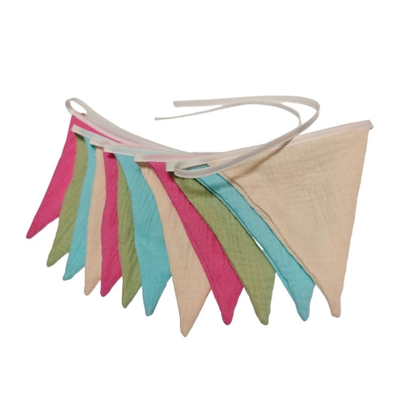 Cotton Pennant Flag Lovely Cotton Decorative Flags Room Beautification Newborn Baby Photography Props Nursery Room Decor