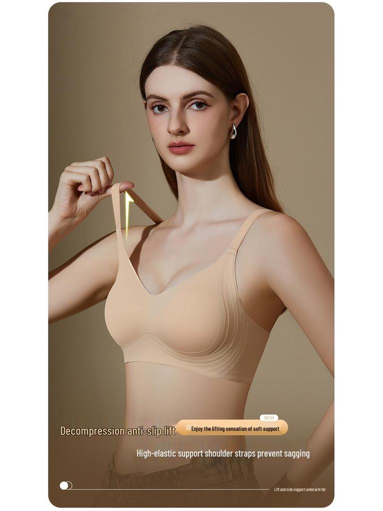 Nahtlose Foundation Flüssig-Unterwäsche: Kleine Brust Sammelstütze, Anti-Hänge Vollschalen Minimierungs-BH