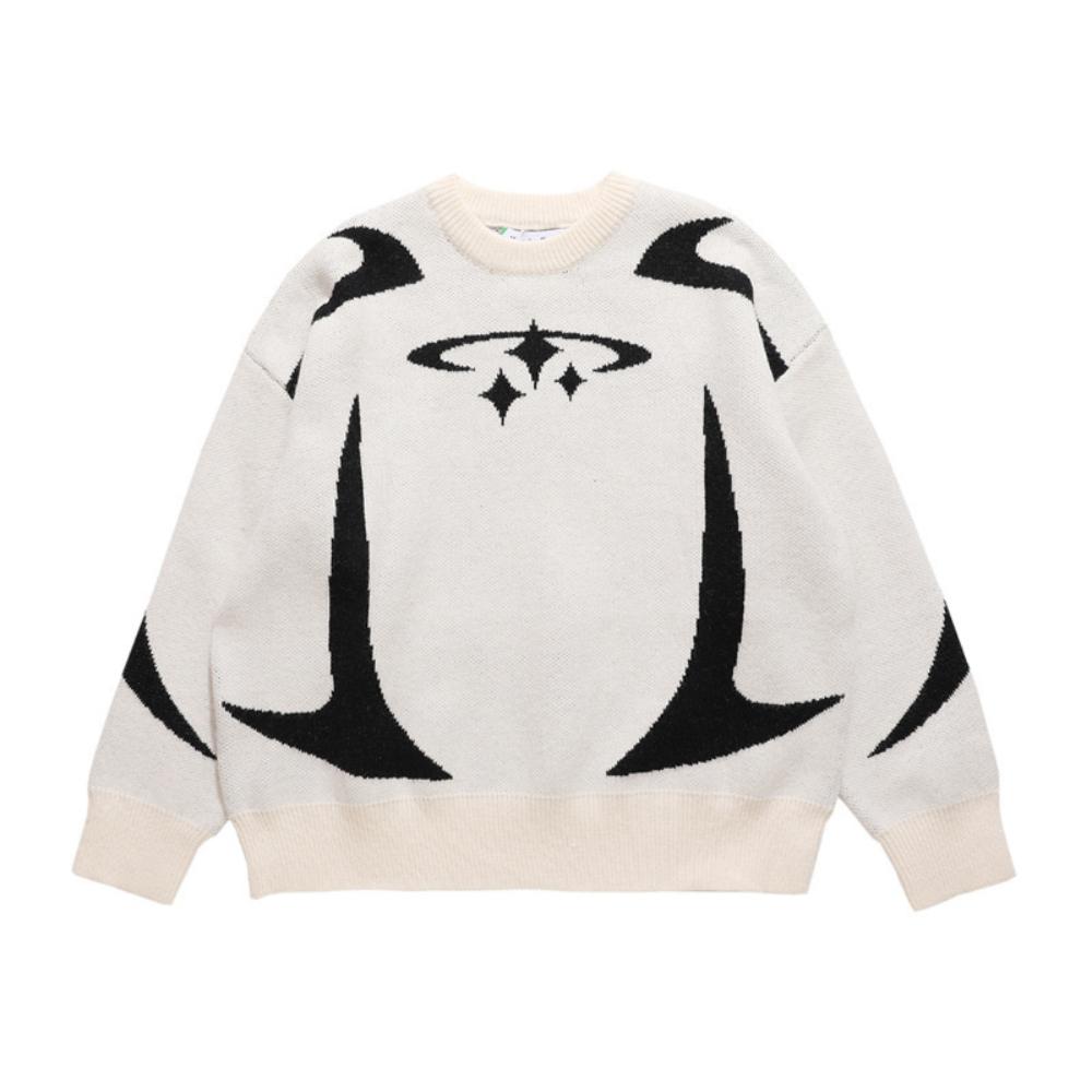 Women Polyester Casual Sweaters Long Sleeve Fashion Print Soft comfortable Skin-friendly Knitwear Loose Pullovers