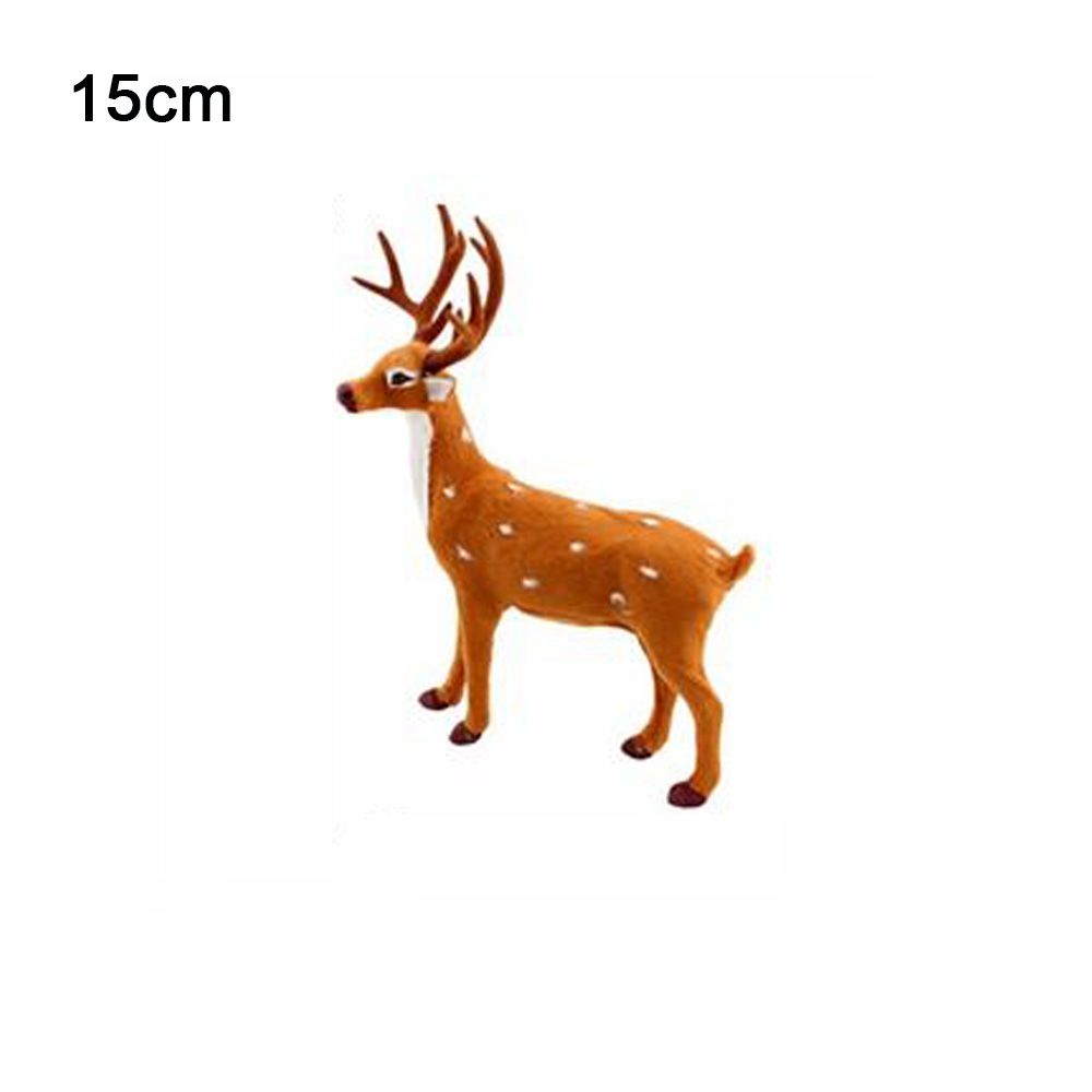 

2025 New Year Christmas Decoration 15-25cm Christmas Deer Xmas Elk Plush Simulation Christmas Decorations for Home Navidad 2025