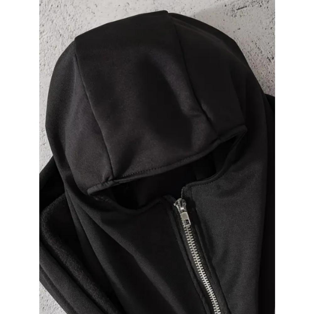 Pánská ležérní mikina s kapucí - Mikina na zip s jedinečným dvouvrstvým designem kapuce